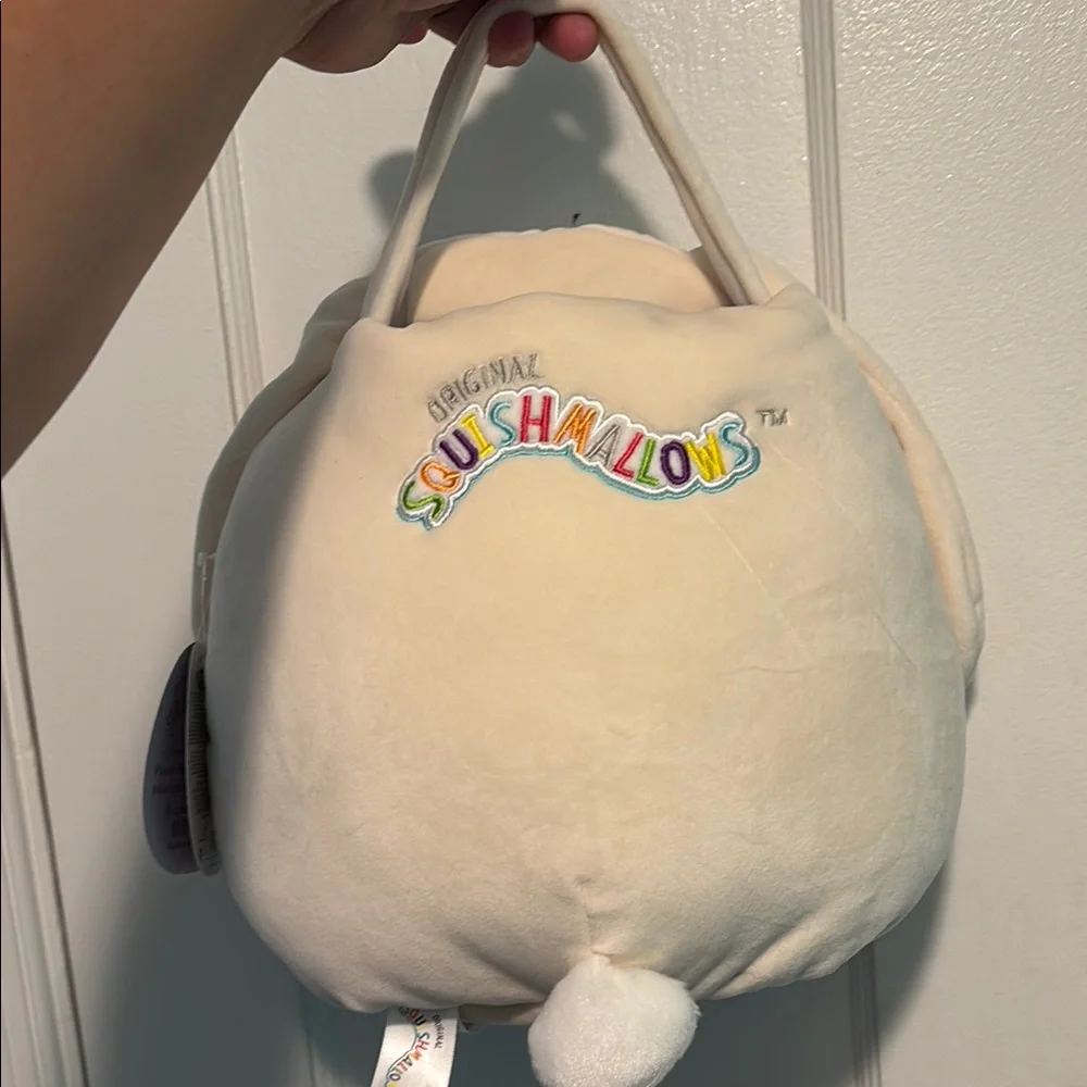 Plush Bunny Pet Toy - Cream and White